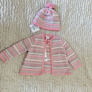 Baby girl jacket and hat